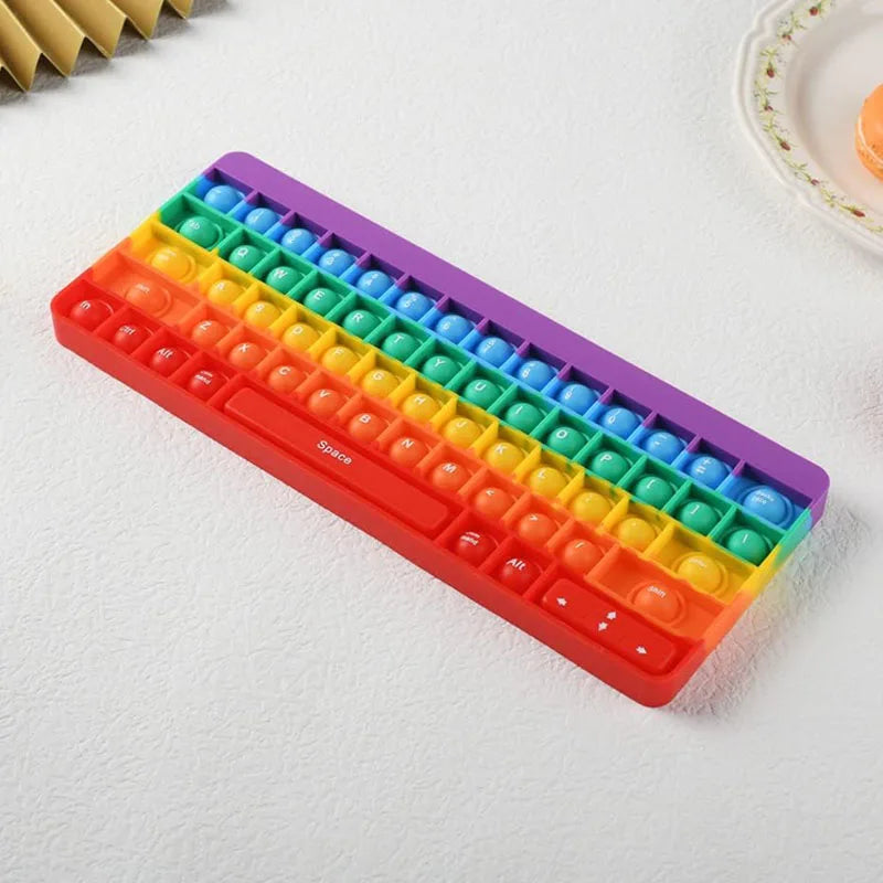 Clavier Sensoriel Push Bubble – Jouet Anti-Stress Arc-en-Ciel