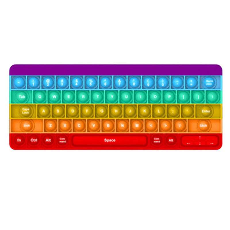 Clavier Sensoriel Push Bubble – Jouet Anti-Stress Arc-en-Ciel
